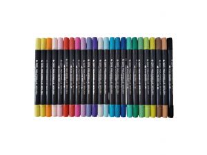 STA Çift Uçlu Su Bazlı Marker Kalem 24 Renk 