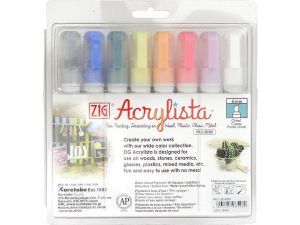 Zig Acrylista Akrilik Markör  Kesik Uç 6mm 8 Li  Girl Baby  Set 